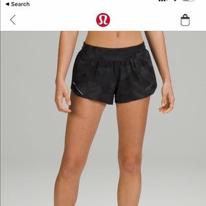 Lulu Lemon Hotty Hot Low Rise Shorts. 2.5 inch